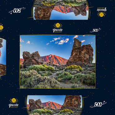 Darstellung des Puzzle Motivs Pico del Teide (3718m) in der Caldera de las Canadas, Teneriffa 500 Puzzle Schachtel 3D Modell