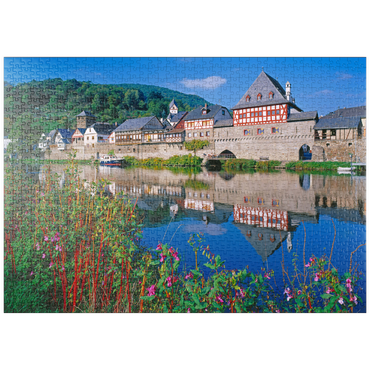 Darstellung des Puzzle Motivs puzzleplate Altes Wirtshaus an der Lahn, Lahntal, Rheinland-Pfalz 1000 Puzzle