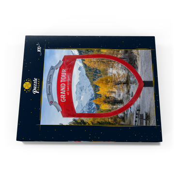 Darstellung des Puzzle Motivs Val Morteratsch mit Blick zu Bernina Gruppe 100 Puzzle Schachtel Ansicht3