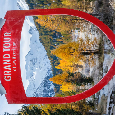 Darstellung des Puzzle Motivs Val Morteratsch mit Blick zu Bernina Gruppe 100 Puzzle 3D Modell