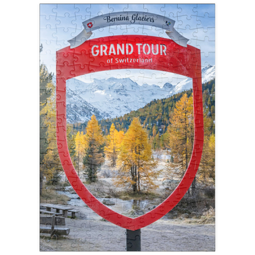 Darstellung des Puzzle Motivs puzzleplate Val Morteratsch mit Blick zu Bernina Gruppe 200 Puzzle