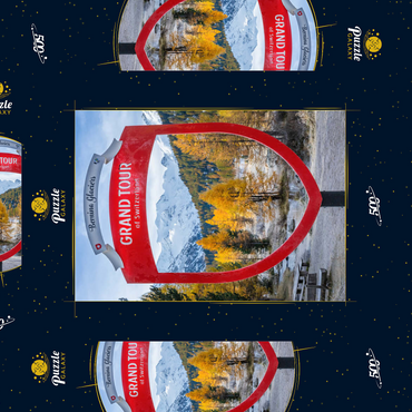 Darstellung des Puzzle Motivs Val Morteratsch mit Blick zu Bernina Gruppe 500 Puzzle Schachtel 3D Modell