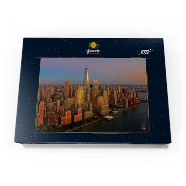 Darstellung des Puzzle Motivs Blick zum One World Trade Center, Manhattan, USA 1000 Puzzle Schachtel Ansicht3