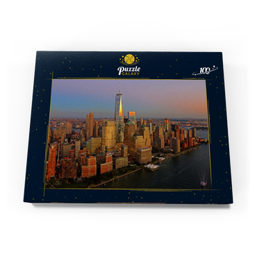 Darstellung des Puzzle Motivs Blick zum One World Trade Center, Manhattan, USA 100 Puzzle Schachtel Ansicht3