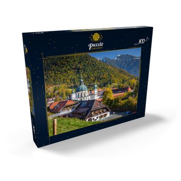 Darstellung des Puzzle Motivs Benediktinerabtei Kloster Ettal 100 Puzzle Schachtel Ansicht2
