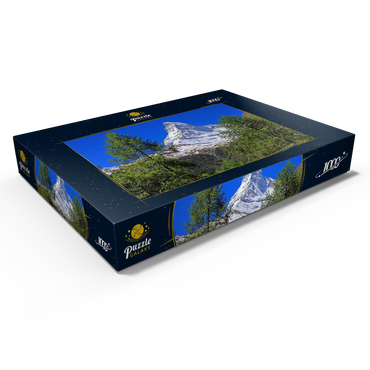 Darstellung des Puzzle Motivs Blick zum Matterhorn (4478m), Zermatt, Kanton Wallis 1000 Puzzle Schachtel Ansicht1