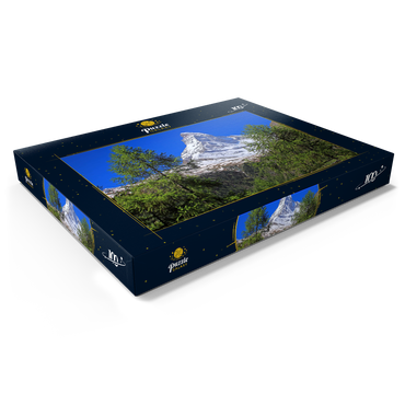 Darstellung des Puzzle Motivs Blick zum Matterhorn (4478m), Zermatt, Kanton Wallis 100 Puzzle Schachtel Ansicht1