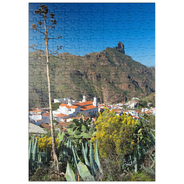 Darstellung des Puzzle Motivs puzzleplate Blick auf Tejada und zum Roque Bentayga (1404m), Gran Canaria, Kanarische Inseln, Spanien 200 Puzzle