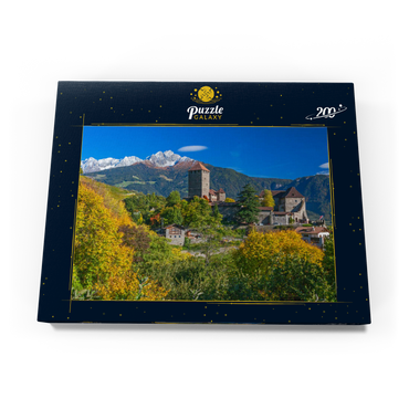 Darstellung des Puzzle Motivs Schloss Tirol im Dorf Tirol bei Meran, Provinz Bozen, Trentino-Südtirol, Italien 200 Puzzle Schachtel Ansicht3