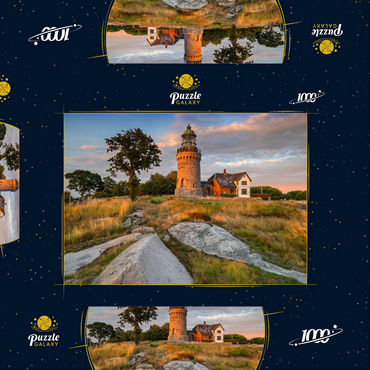 Darstellung des Puzzle Motivs Abend am Hammeren Fyr Leuchtturm bei Sandvig 1000 Puzzle Schachtel 3D Modell