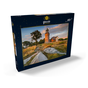 Darstellung des Puzzle Motivs Abend am Hammeren Fyr Leuchtturm bei Sandvig 100 Puzzle Schachtel Ansicht2