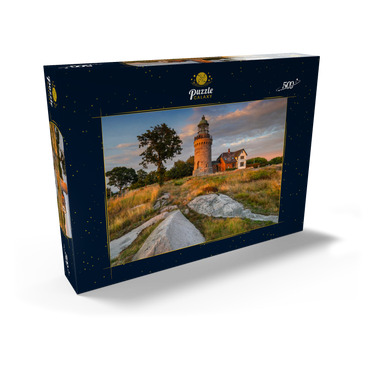 Darstellung des Puzzle Motivs Abend am Hammeren Fyr Leuchtturm bei Sandvig 500 Puzzle Schachtel Ansicht2