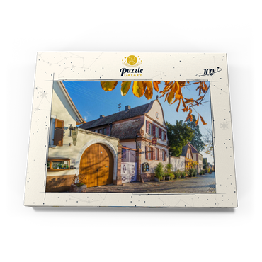 Darstellung des Puzzle Motivs Winzerhäuser in Rhodt unter Rietburg, südliche Weinstraße 100 Puzzle Schachtel Ansicht3