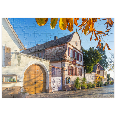 Darstellung des Puzzle Motivs puzzleplate Winzerhäuser in Rhodt unter Rietburg, südliche Weinstraße 100 Puzzle