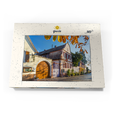 Darstellung des Puzzle Motivs Winzerhäuser in Rhodt unter Rietburg, südliche Weinstraße 500 Puzzle Schachtel Ansicht3