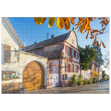Darstellung des Puzzle Motivs puzzleplate Winzerhäuser in Rhodt unter Rietburg, südliche Weinstraße 500 Puzzle