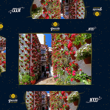 Darstellung des Puzzle Motivs Festival der Patios in der Altstadt von Cordoba, Andalusien, Spanien 1000 Puzzle Schachtel 3D Modell