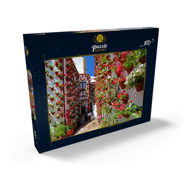 Darstellung des Puzzle Motivs Festival der Patios in der Altstadt von Cordoba, Andalusien, Spanien 100 Puzzle Schachtel Ansicht2