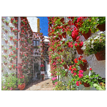 Darstellung des Puzzle Motivs puzzleplate Festival der Patios in der Altstadt von Cordoba, Andalusien, Spanien 200 Puzzle