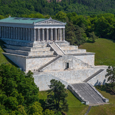 Darstellung des Puzzle Motivs Blick zur Walhalla an der Donau bei Donaustauf, Oberpfalz, Bayern, Deutschland 500 Puzzle 3D Modell