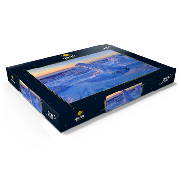 Darstellung des Puzzle Motivs Winter am Gipfel des Brocken (1142m), Harz, Sachsen-Anhalt, Deutschland 200 Puzzle Schachtel Ansicht1