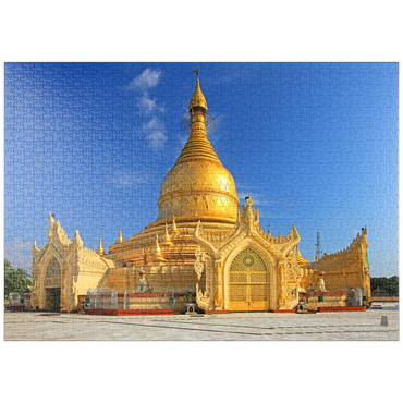 Darstellung des Puzzle Motivs puzzleplate Maha Wizaya Pagode in Yangon, Myanmar (Burma) 1000 Puzzle