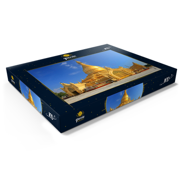 Darstellung des Puzzle Motivs Maha Wizaya Pagode in Yangon, Myanmar (Burma) 100 Puzzle Schachtel Ansicht1