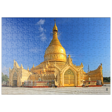 Darstellung des Puzzle Motivs puzzleplate Maha Wizaya Pagode in Yangon, Myanmar (Burma) 200 Puzzle