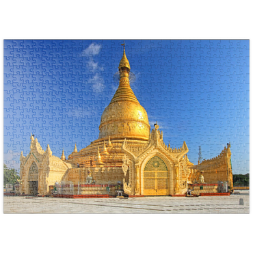 Darstellung des Puzzle Motivs puzzleplate Maha Wizaya Pagode in Yangon, Myanmar (Burma) 500 Puzzle