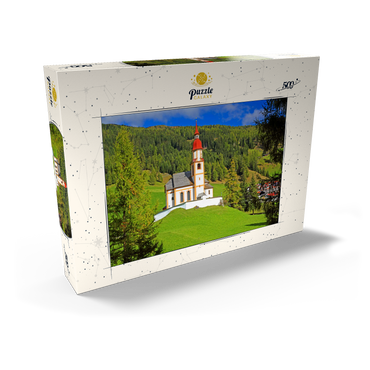 Darstellung des Puzzle Motivs Bergkirche in Obernberg am Brenner, Tirol, Österreich 500 Puzzle Schachtel Ansicht2