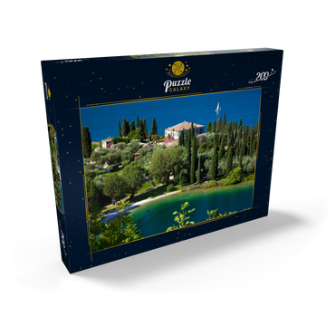 Darstellung des Puzzle Motivs Punta San Vigilio, Gardasee, Provinz Verona, Venetien, Italien 200 Puzzle Schachtel Ansicht2