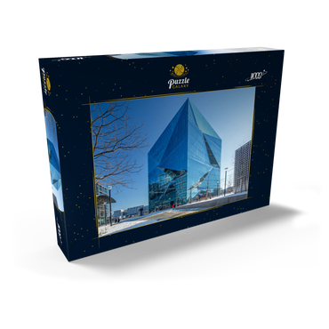 Darstellung des Puzzle Motivs cube berlin, Bürogebäude am Washingtonplatz im Winter 1000 Puzzle Schachtel Ansicht2