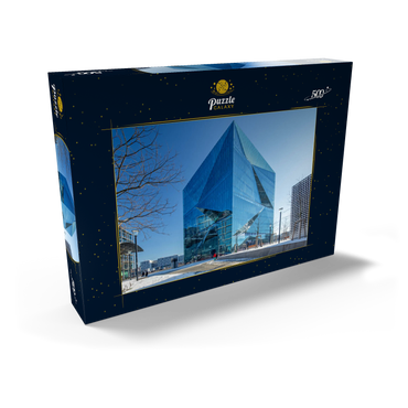 Darstellung des Puzzle Motivs cube berlin, Bürogebäude am Washingtonplatz im Winter 500 Puzzle Schachtel Ansicht2