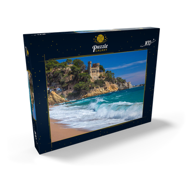 Darstellung des Puzzle Motivs Küste von Lloret de Mar, Costa Brava, Katalonien, Spanien 100 Puzzle Schachtel Ansicht2