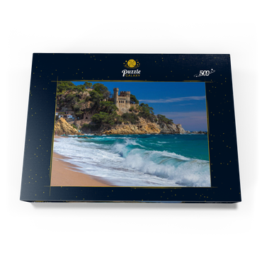 Darstellung des Puzzle Motivs Küste von Lloret de Mar, Costa Brava, Katalonien, Spanien 500 Puzzle Schachtel Ansicht3