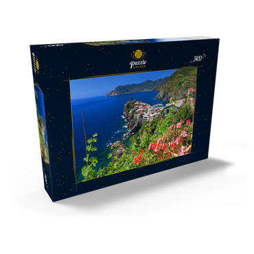 Darstellung des Puzzle Motivs Küstenlandschaft mit Blick auf Vernazza, Italienische Riviera, Cinque Terre, Ligurien, Italien 500 Puzzle Schachtel Ansicht2