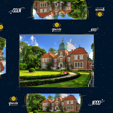 Darstellung des Puzzle Motivs Sielhof in Neuharlingersiel, Ostfriesland, Niedersachsen, Deutschland 1000 Puzzle Schachtel 3D Modell