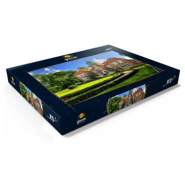 Darstellung des Puzzle Motivs Sielhof in Neuharlingersiel, Ostfriesland, Niedersachsen, Deutschland 100 Puzzle Schachtel Ansicht1