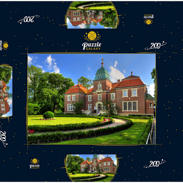 Darstellung des Puzzle Motivs Sielhof in Neuharlingersiel, Ostfriesland, Niedersachsen, Deutschland 200 Puzzle Schachtel 3D Modell