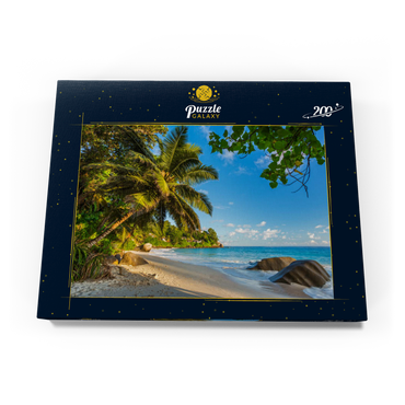 Darstellung des Puzzle Motivs Granitfelsen am Carana Beach in der Carana Bay, Seychellen 200 Puzzle Schachtel Ansicht3