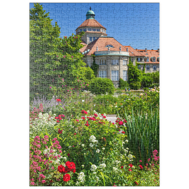 Darstellung des Puzzle Motivs puzzleplate Botanischer Garten zur Zeit der Rosenblüte, München 500 Puzzle