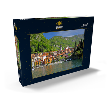 Darstellung des Puzzle Motivs Varenna am Comer See, Provinz Lecco, Lombardei, Italien 1000 Puzzle Schachtel Ansicht2