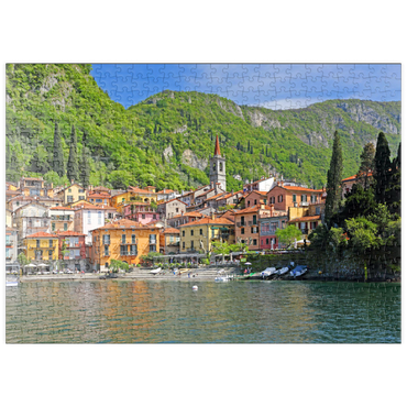 Darstellung des Puzzle Motivs puzzleplate Varenna am Comer See, Provinz Lecco, Lombardei, Italien 500 Puzzle