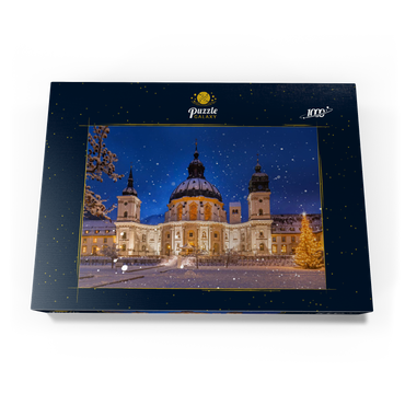 Darstellung des Puzzle Motivs Kloster Ettal zur Weihnachtszeit 1000 Puzzle Schachtel Ansicht3