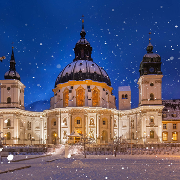 Darstellung des Puzzle Motivs Kloster Ettal zur Weihnachtszeit 1000 Puzzle 3D Modell