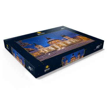 Darstellung des Puzzle Motivs Kloster Ettal zur Weihnachtszeit 100 Puzzle Schachtel Ansicht1