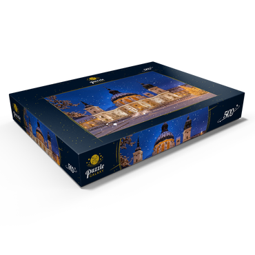 Darstellung des Puzzle Motivs Kloster Ettal zur Weihnachtszeit 500 Puzzle Schachtel Ansicht1