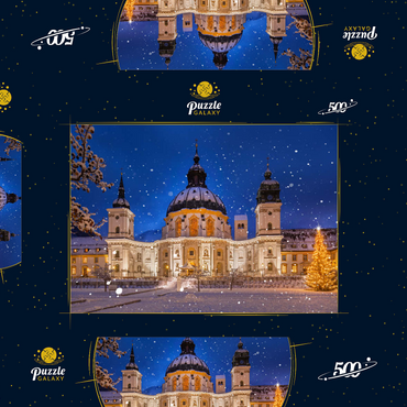 Darstellung des Puzzle Motivs Kloster Ettal zur Weihnachtszeit 500 Puzzle Schachtel 3D Modell
