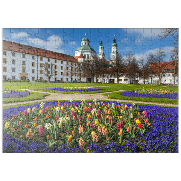 Darstellung des Puzzle Motivs puzzleplate Blick aus dem Hofgarten auf die barocke Basilika St. Lorenz im Frühling 200 Puzzle