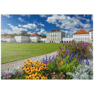 Darstellung des Puzzle Motivs puzzleplate Schlosspark mit dem Nymphenburger Schloss 1000 Puzzle